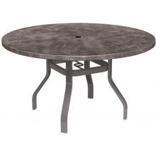 Homecrest Hammered Metal Aluminum 4 Person Dining Table