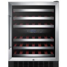 Summit 46 Bottle Dual Zone Wine Cooler - Stainless Steel - SWC530LBIST