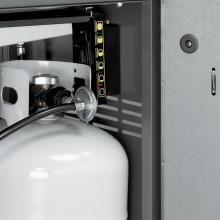 Weber Genesis Premium EP-330 Freestanding Propane Gas Grill With Sear Burner & Side Burner - Smoke Weber Genesis Premium EP-330 Gas Grill On Cart - Propane Tank Scale (Propane Tank Not Included)