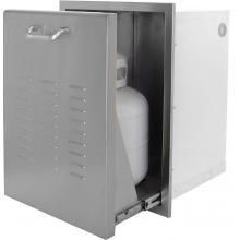 BBQ Guys Kingston Raised Series Roll-Out Propane Tank Storage Bin