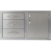 Alfresco 32-Inch Right-Hinged Door & Triple Drawer Combo