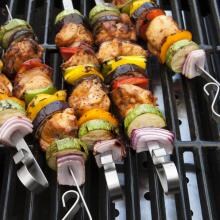 12-Inch Stainless Steel Flat BBQ Skewers - Set Of 6 image