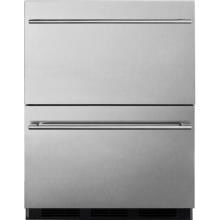 Summit Commercial 24-Inch 3.1 Cu. Ft. ADA Compliant Outdoor Rated Refrigerator Drawers - Stainless Steel - SP6DS2DOS7ADA image