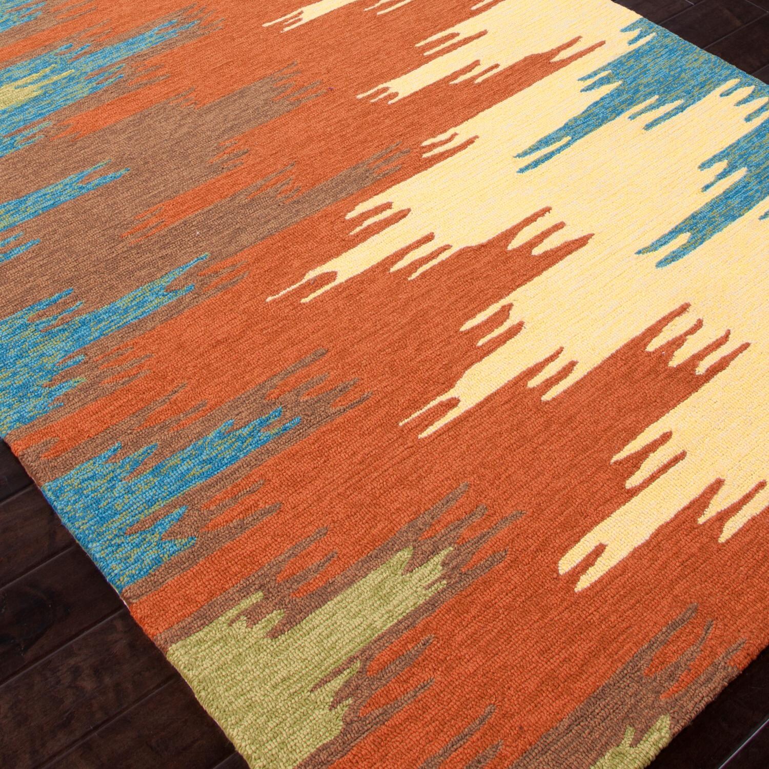 Jaipur Rugs Colours Flame Stitched 2.6 X 8 Indoor/Outdoor Rug Orange