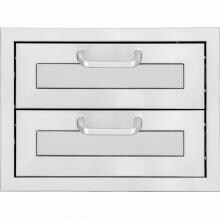 BBQGuys.com Kingston Panel Series 20-Inch Stainless Steel Double Access Drawer image
