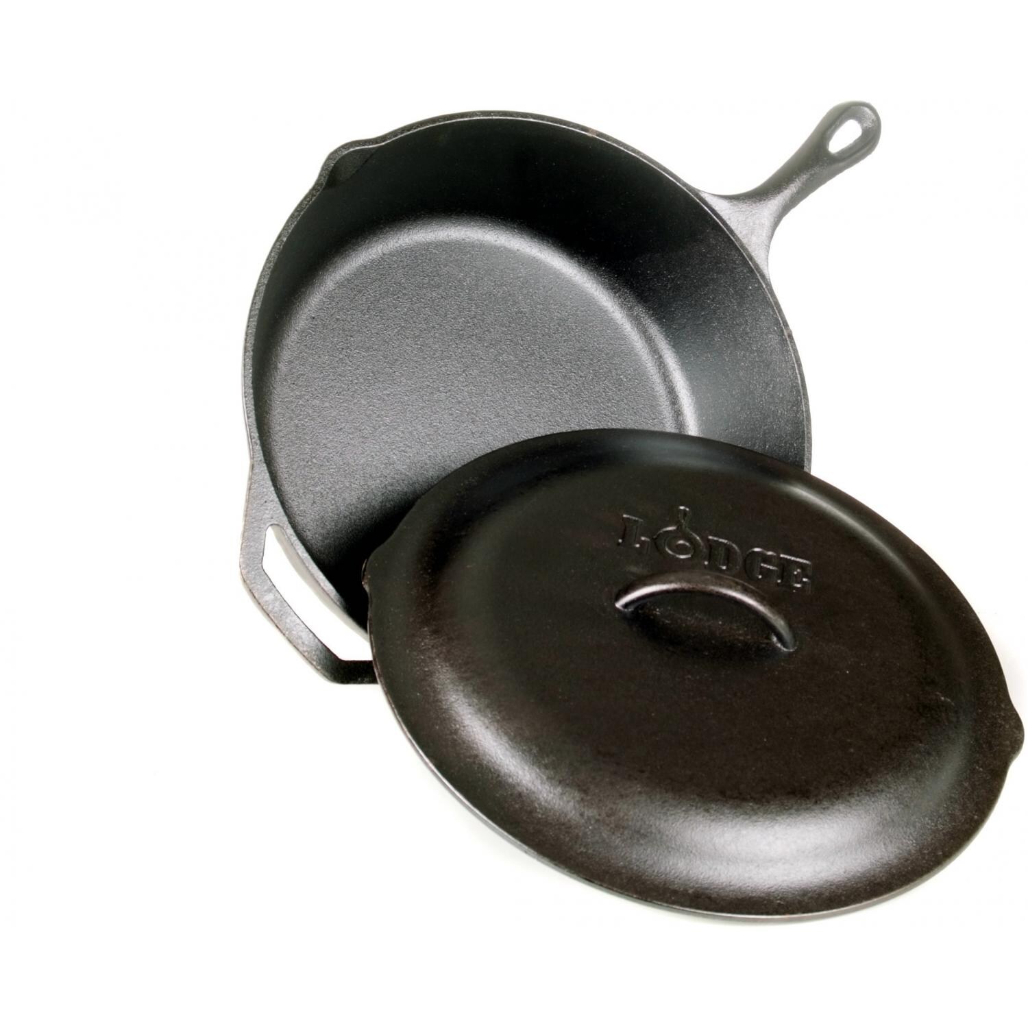 Lodge Seasoned Cast Iron Chicken Fryer W/ Cover 5 Quart