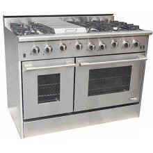 NXR 48 Inch 6-Burner And Griddle Propane Gas Professional Indoor Range DRGB4801-LP