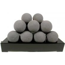 Rasmussen 20-Inch Dark Gray ALTERNA See-Thru FireBall Set With Vent Free Natural Gas Black Chassis Burner - Remote Ready Safety Pilot image