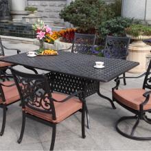 Darlee St. Cruz Aluminum 6 Person Dining Set
