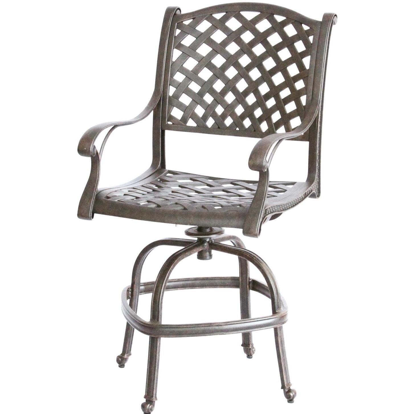 Darlee Nassau Cast Aluminum Patio Counter Height Swivel