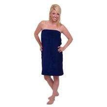 Terry Town Womens Terry Velour Spa Wrap Towel One Size Fits Most - Navy image