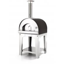 Fontana Forni Forno Toscano Margherita 31-Inch Wood-Fired Pizza Oven On Cart - Black image