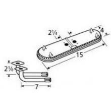Stainless Steel Oval Twin, Centered, 2.25Inch Offset Burner 11602-79062 image