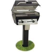 Broilmaster R3BN Infrared Combination Grill On Black In-Ground Post