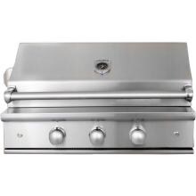 Caliber CrossFlame Silver 35-Inch Built-In Natural Gas Grill With Rotisserie image
