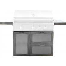 Caliber Grill Cart For CrossFlame Pro 42-Inch Gas Grills - Stainless Steel image