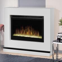 Dimplex Contemporary Convertible 45-Inch Electric Fireplace With Glass Embers - White - BSPC-3033G-CON