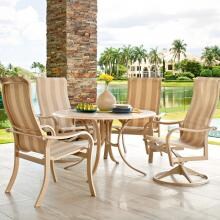 Telescope Casual Ocala 4-Person Sling Patio Dining Set With Stacking Chairs