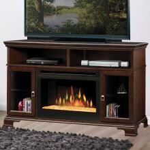 Dimplex Brookings 52-Inch Electric Fireplace Media Console With Glass Embers - Espresso - GDS25E1055G