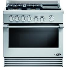 DCS Professional 36-Inch 4-Burner Propane Gas Range With Griddle By Fisher Paykel - RGV-364GD-L