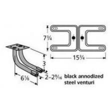 Stainless Steel H Twin, Centered, 2.5 Inch Offset Burner 18102-78202 image