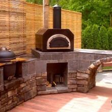 Chicago Brick Oven CBO-500 Countertop Outdoor Wood Fired Pizza Oven - Copper image