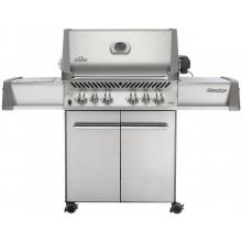 Napoleon Prestige 500 Propane Gas Grill With Rear Infrared Burner And Infrared Side Burner On Cart