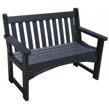 Eagle One Heritage 2-Person Recycled Plastic Patio Bench With New England Pattern - Green