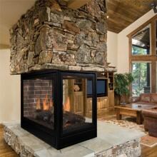 Monessen PFLDVNSC Arlington Series 36-Inch Natural Gas Direct Vent Peninsula Designer Fireplace System With Signature Command Control