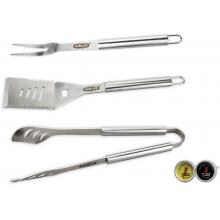 Man-Law 3-Piece Stainless Steel BBQ Tool Set With Set Of 2 Steak Thermometers And Bottle Opener image
