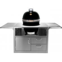 Grill Dome Infinity Series Large Kamado Grill On Stainless Steel Cart - Black