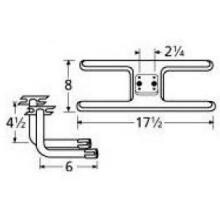Stainless Steel H Twin, Centered, 2.25 Inch Offset Burner 10902-75702 image