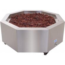 BBQ Guys 42 Inch Stainless Steel Octagon Fire Pit - Natural Gas