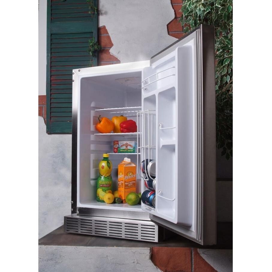 BBQSSRF40D Outdoor Compact Refrigerator Stainless Steel