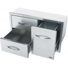 OCI 36 Inch Double Drawer & Roll-Out Trash Bin Combo