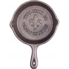 Cajun Cookware Skillets 3 Inch Cajun Country Fleur-De-Lis Cast Iron Skillet
