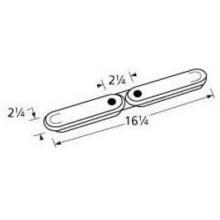 Stainless Steel Oval Twin, Centered, 2.25 Inch Offset Burner Head 11512 image