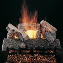 Rasmussen 30-Inch LoneStar Gas Log Set With Vented Natural Gas Flaming Ember Burner - Match Light image