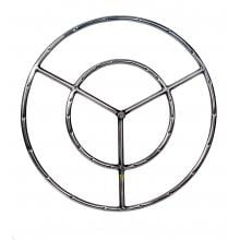 22 Inch Stainless Round Double Natural Gas Fire Pit Ring