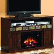 Margate 55-Inch Electric Fireplace Media Console - Caramel Oak - 26MM1754