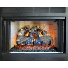 Peterson Real Fyre Charred Oak Log In Fireplace Setting 