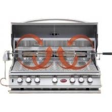 Cal Flame 40-Inch 5 Burner Convection Built-In Natural Gas Grill With Rotisserie (Ships As Propane With Conversion Fittings)