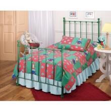 Hillsdale Molly Green Metal Bed Set With Frame And Trundle - Twin - 1089BTWHTR image