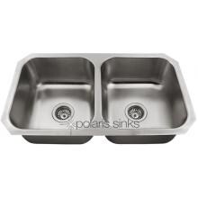 Polaris 31 X 18 Double Bowl Stainless Steel Undermount Sink image