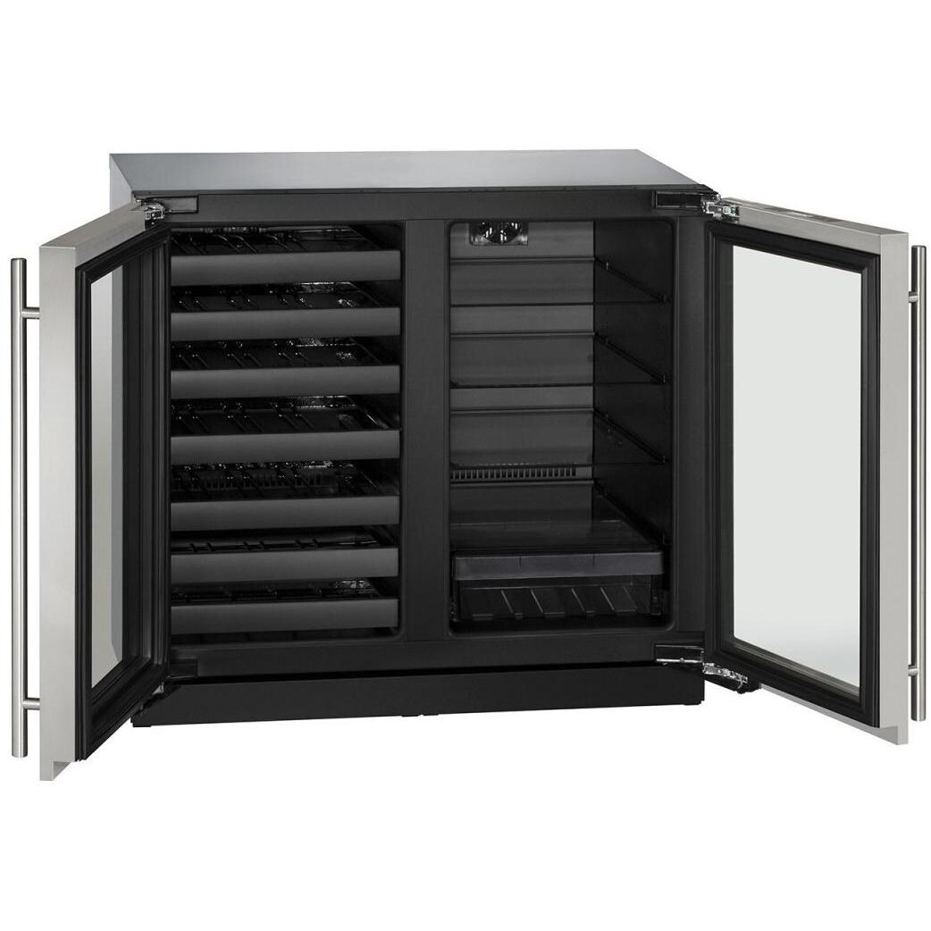 ULine 3000 Series 36Inch 7.0 Cu. Ft. BuiltIn Dual Zone Beverage