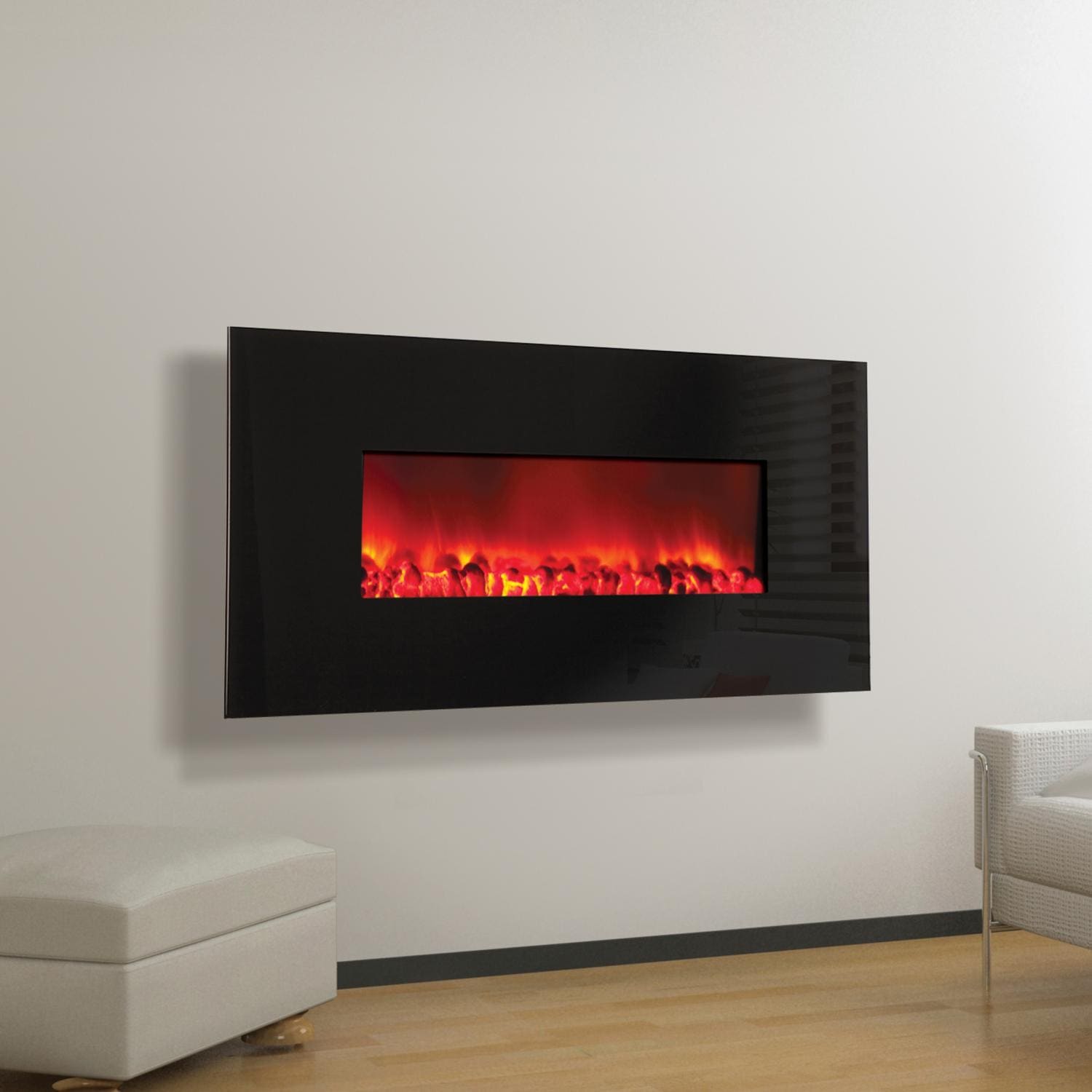 Amantii 50 Inch Wall Mount Electric Fireplace Black