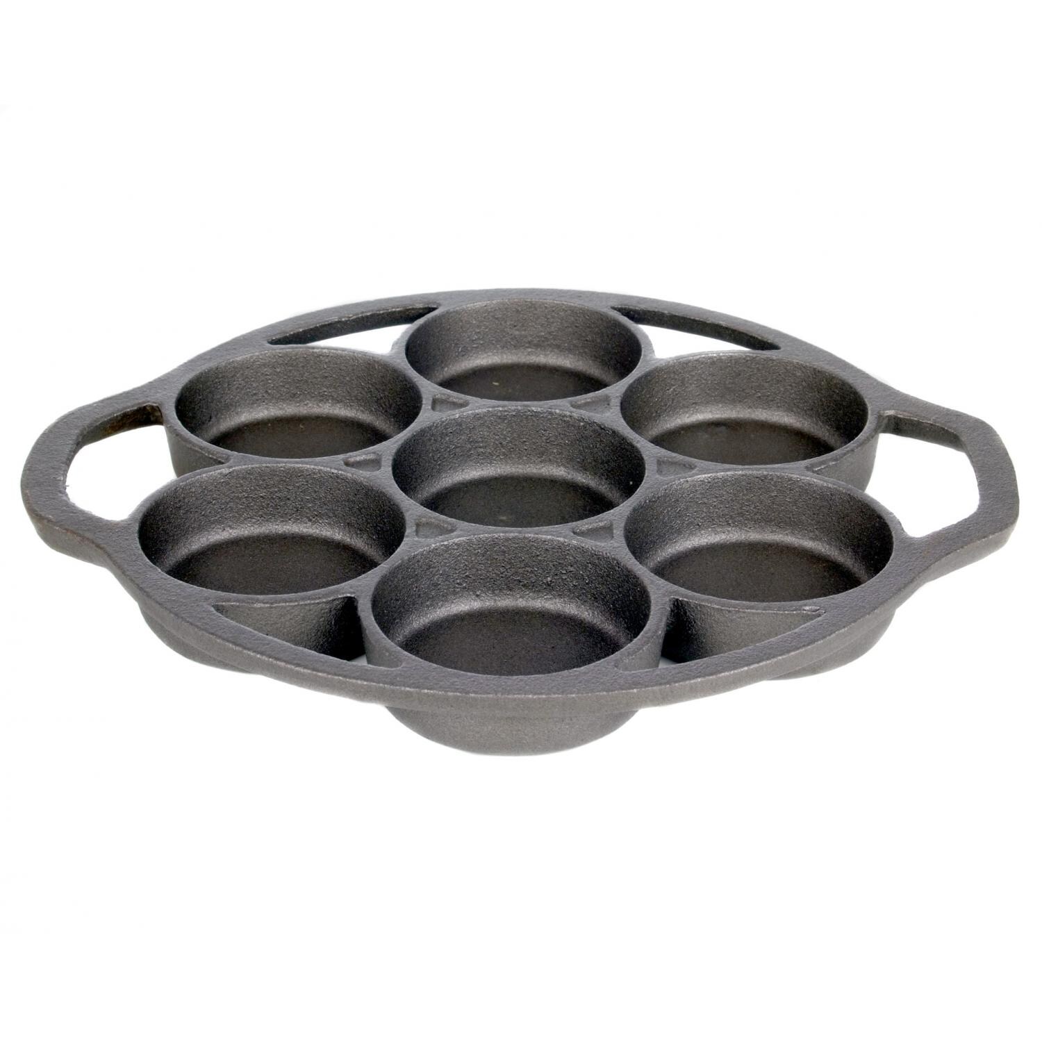 Cajun Cookware Pans 7 Mold Cast Iron Drop Biscuit Pan BBQ Guys