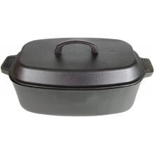 Cajun Cookware Pots With Dome Lid 15 Quart Oval Seasoned Cast Iron Casserole Pot