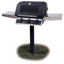 MHP Gas Grills WRG4DD Infrared Propane Gas Grill W/ SearMagic Grids On In-Ground Post
