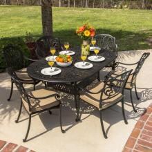 Lakeview Outdoor Designs Rosedown Aluminum 6 Person Dining Set